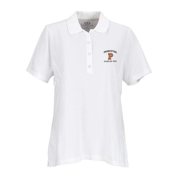 white polo with striped p